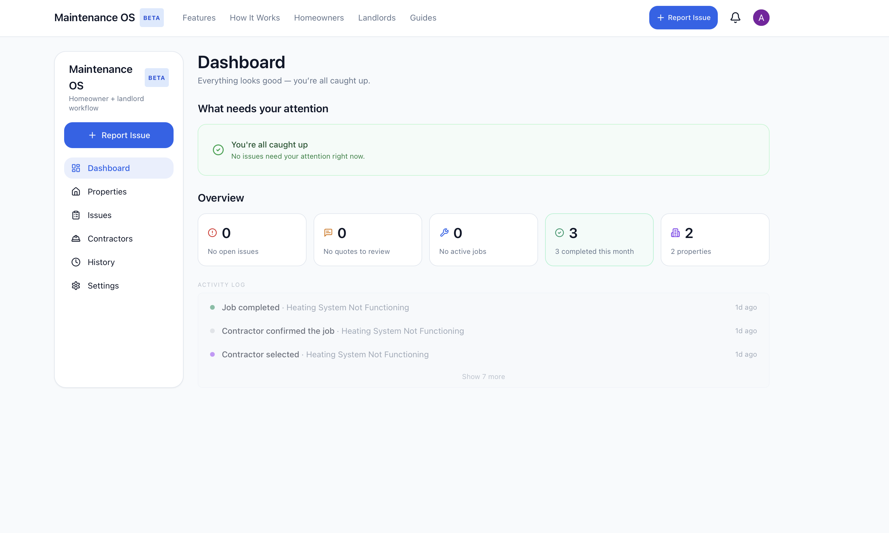 Maintenance OS gallery image