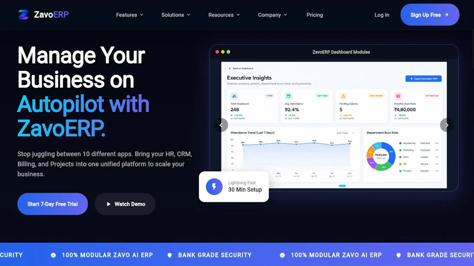 ZavoERP screenshot 1 (video preview)