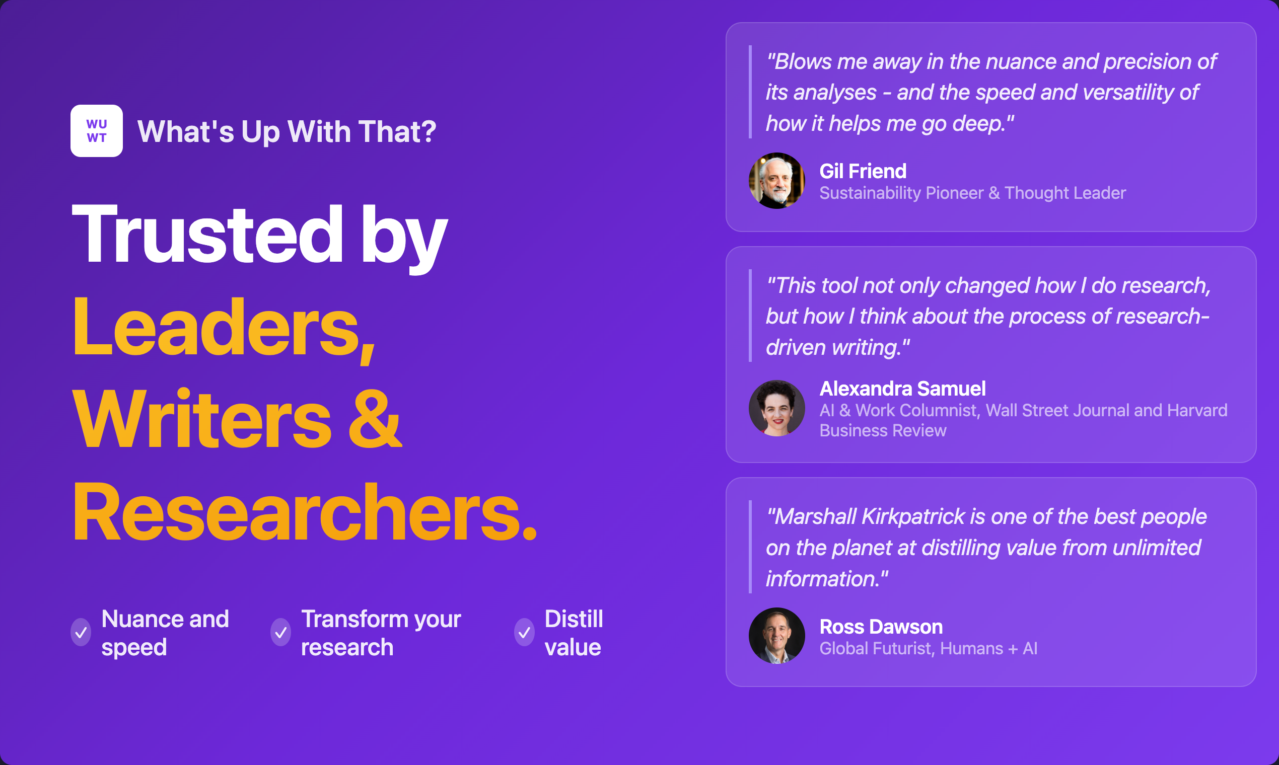 What's Up With That? - Screenshot 4 showing product features and functionality