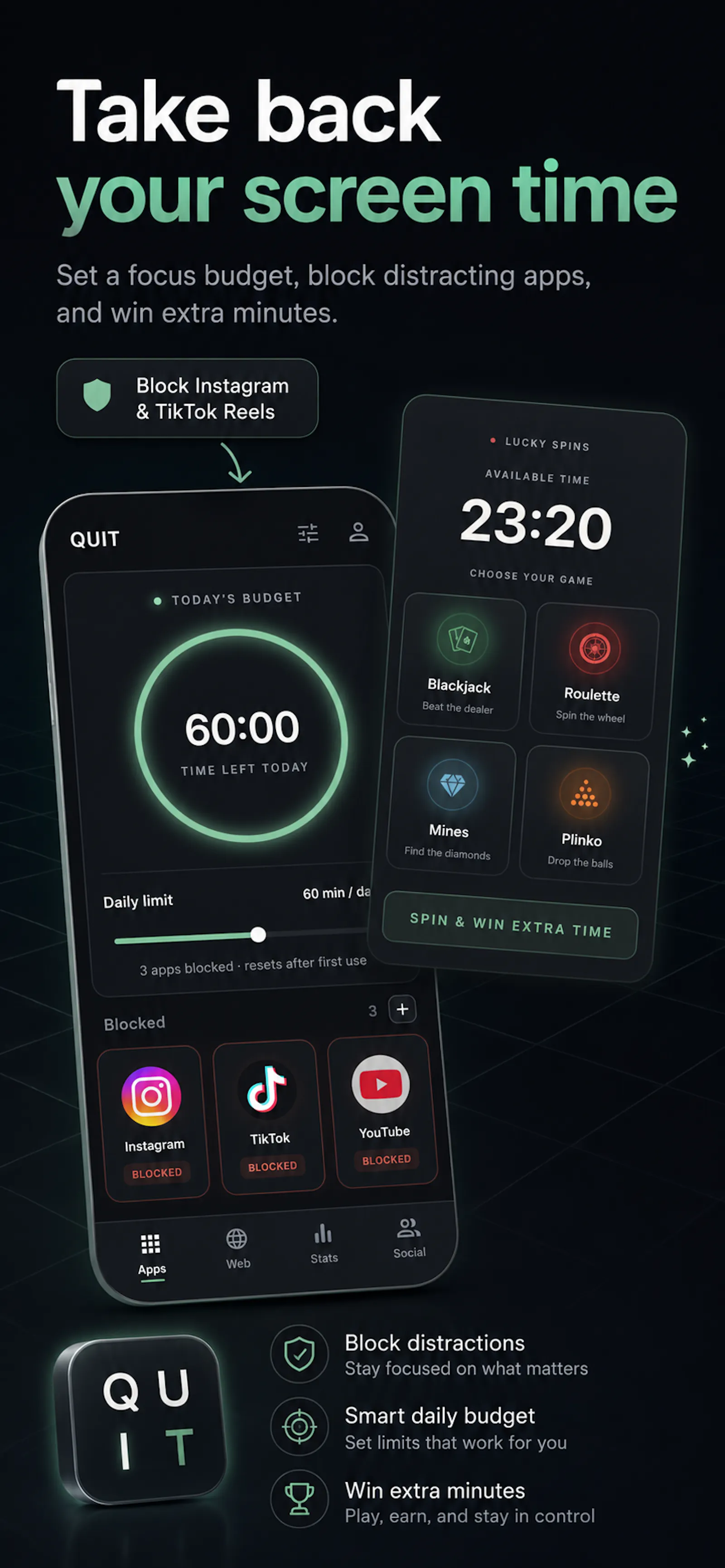 QUIT DOOMSCROLLING & Gamble screen Time screenshot 5
