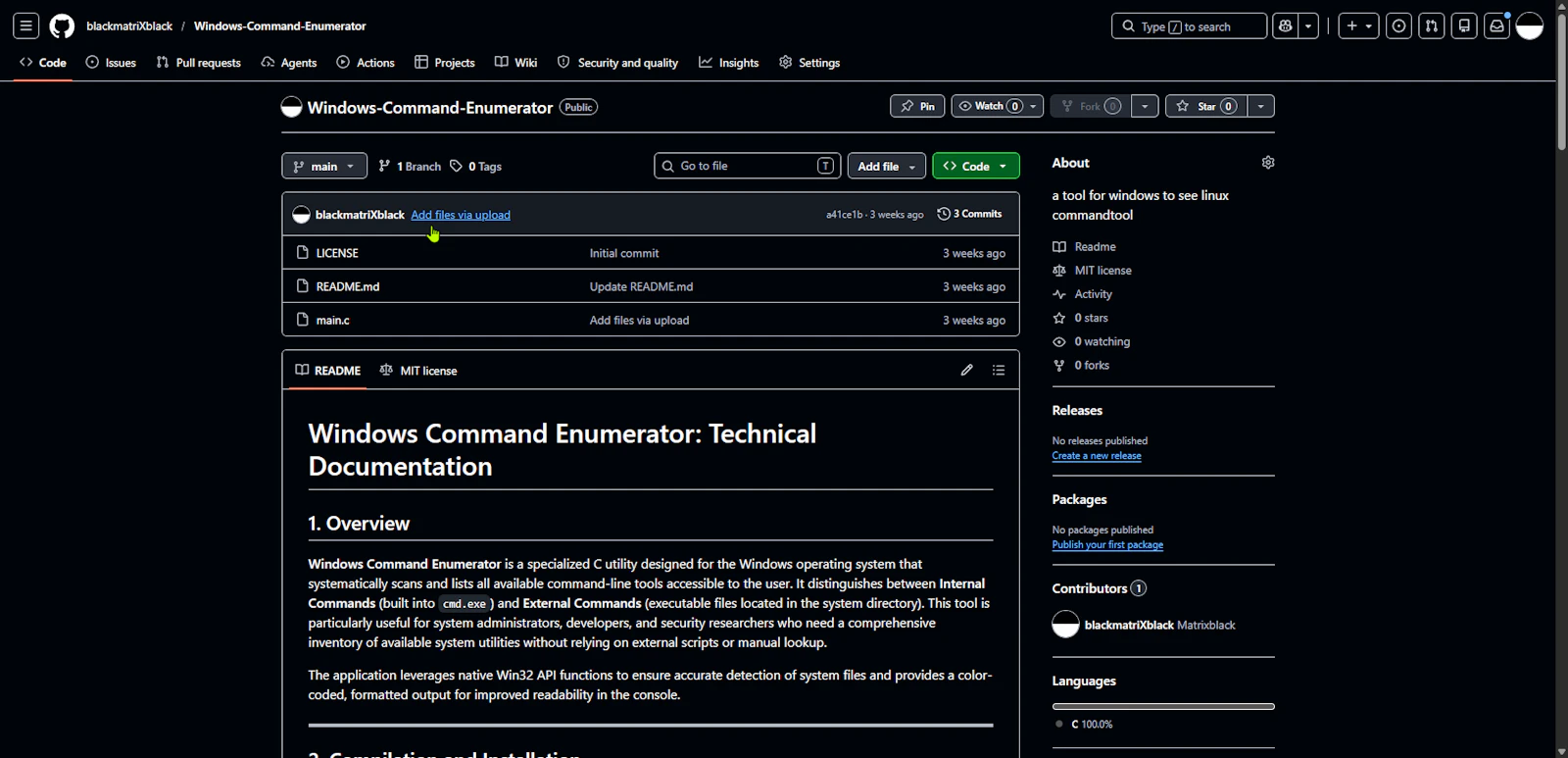 Windows-Command-Enumerator screenshot 1