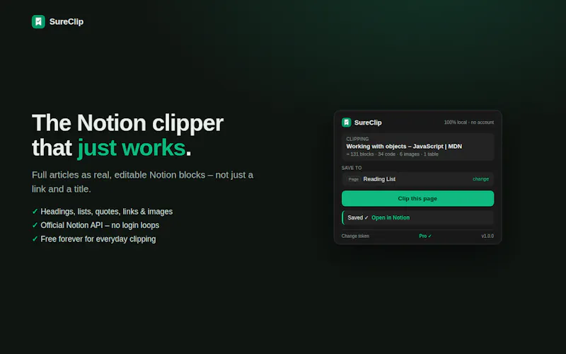 SureClip screenshot 2