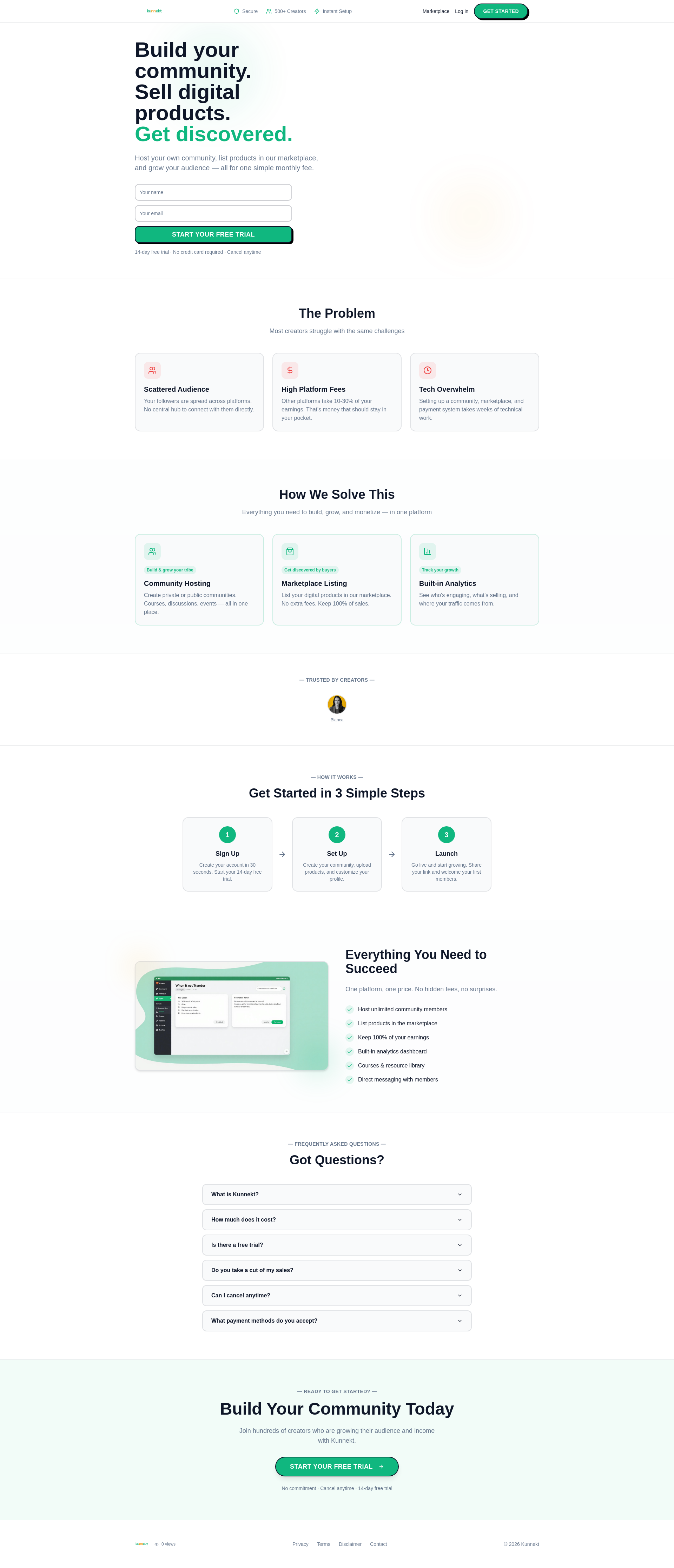 Kunnekt - Main product screenshot demonstrating key features and user interface