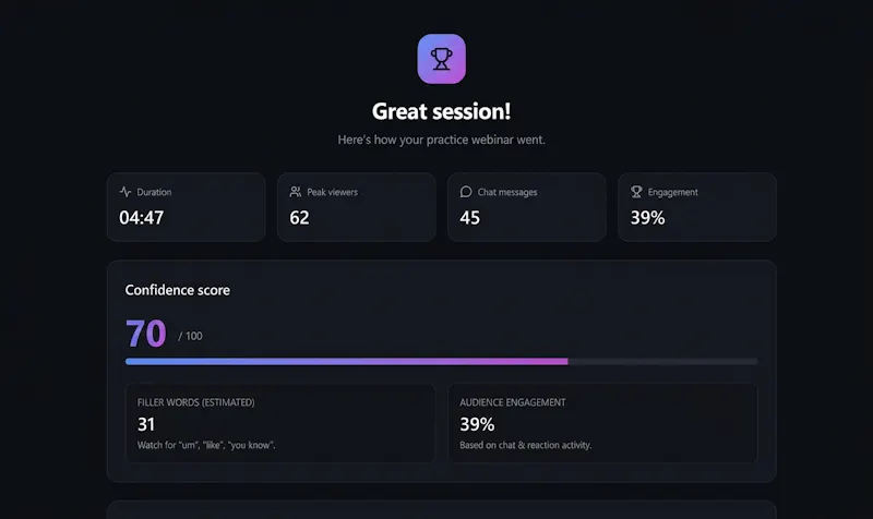 Webinar Pilot Pro: Virtual Practice Room screenshot 6