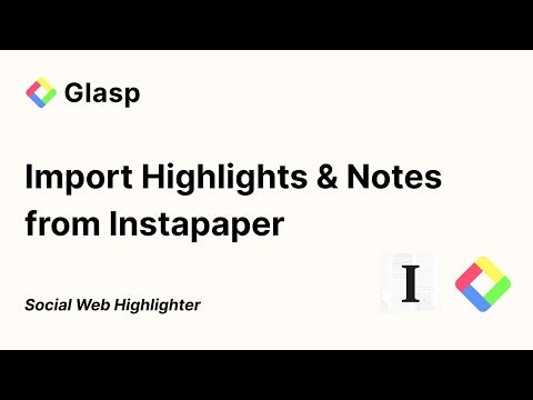 Glasp: Sync Highlights from Instapaper gallery image
