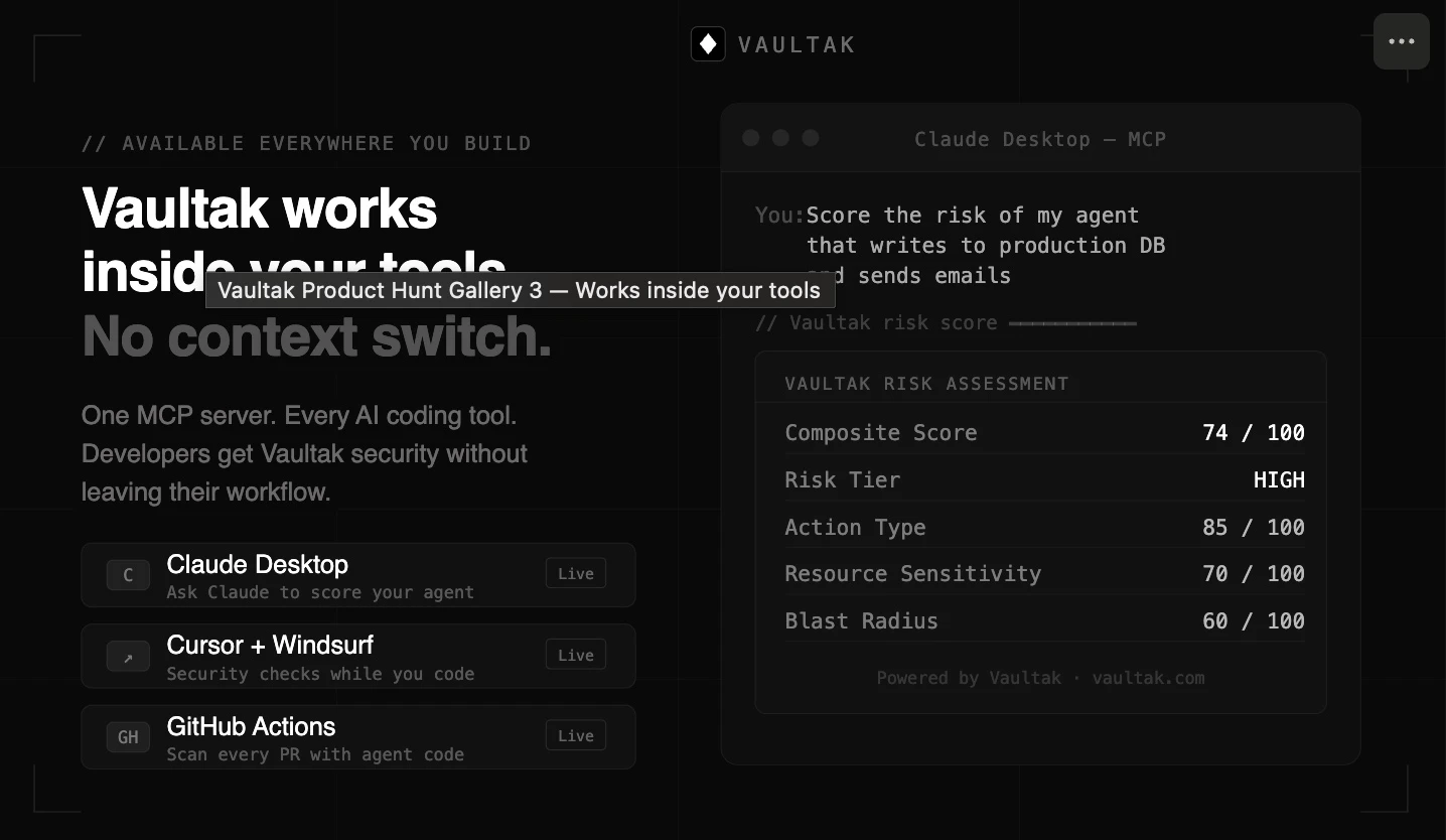 Vaultak screenshot 2