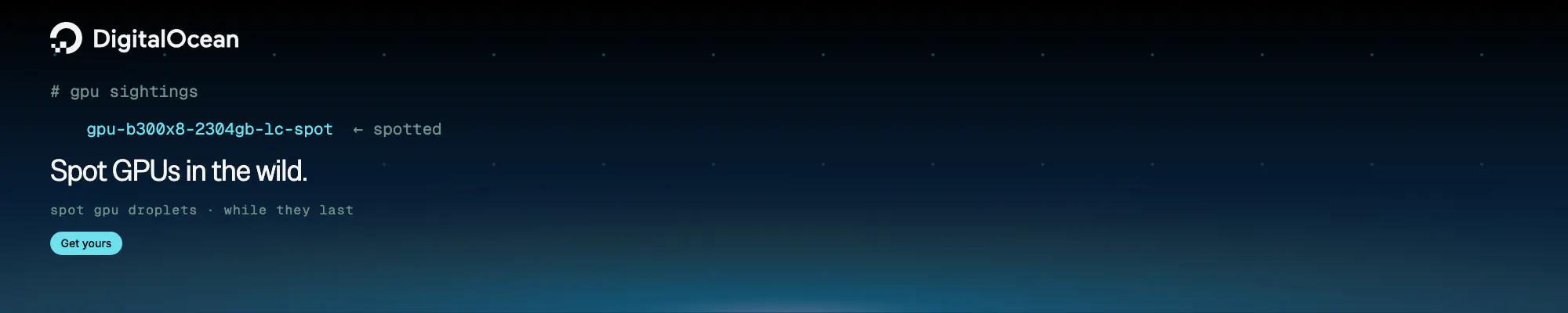 DigitalOcean Spot GPU