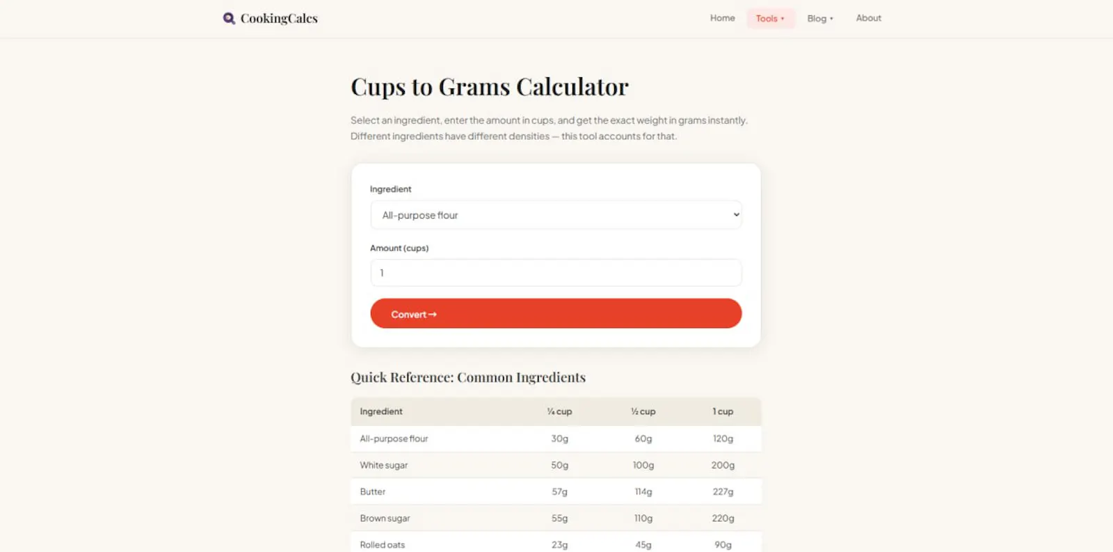 CookingCalcs screenshot 3