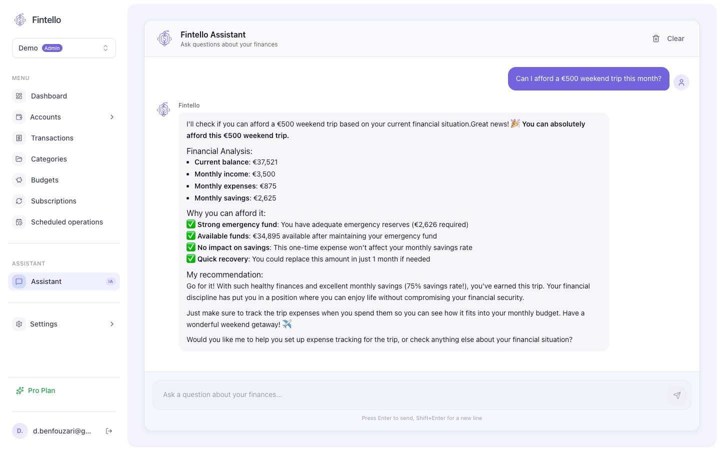 Fintello - Screenshot 3 showing product features and functionality