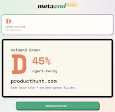 metaend Grade ā Agent Readiness Checker gallery image