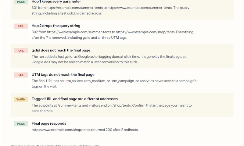 LaunchProof screenshot 2