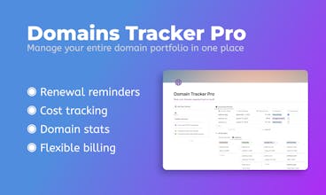 A função de Alertas de Renovação Pontual do Domain Tracker Suite garante que você nunca perca uma data de vencimento.