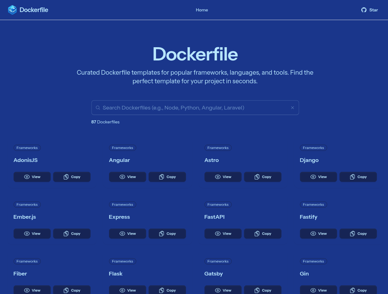 Dockerfile gallery image