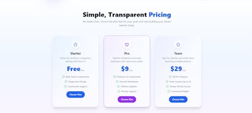 React SaaS Landing Page Template gallery image