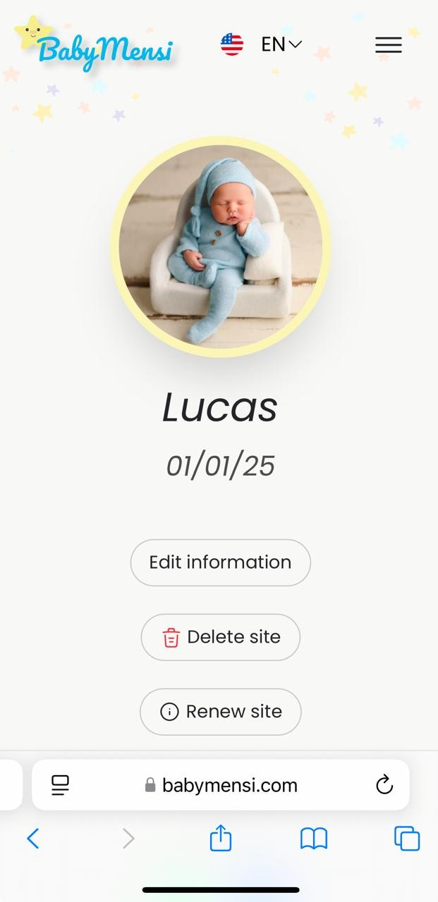 Media Babymensi - Buat laman web untuk bayi anda untuk meraikan bulan pertama 2