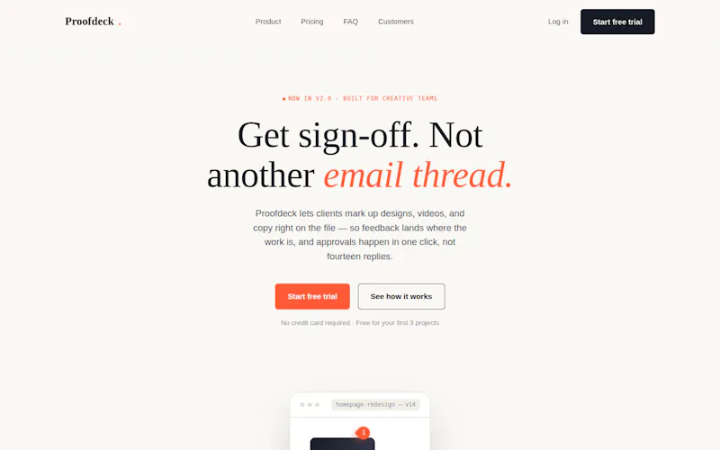 Proofdeck screenshot 1