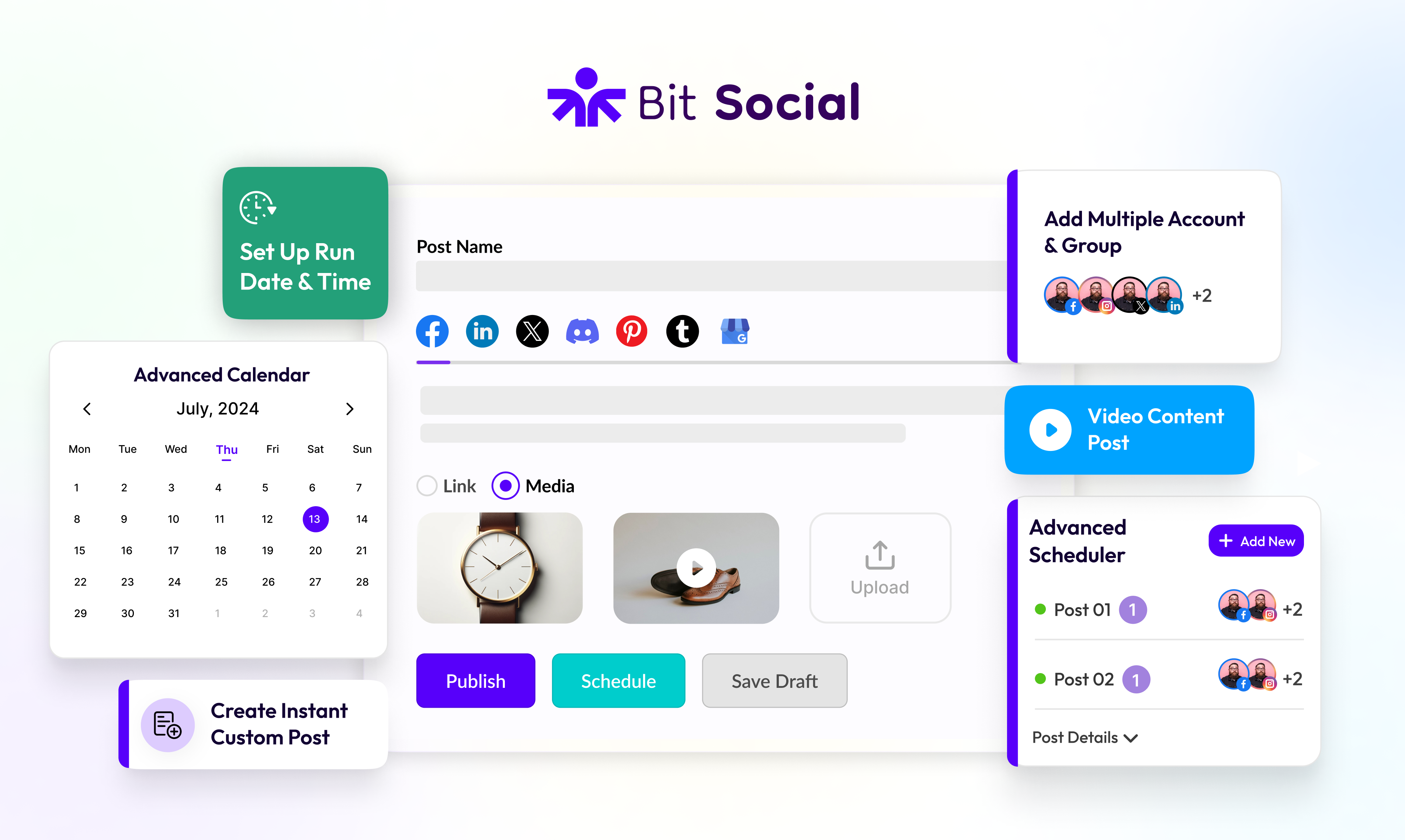Mídia 2 de Um pouco social - Pôster de automóveis de mídia social e plug -in do WordPress Scheduller