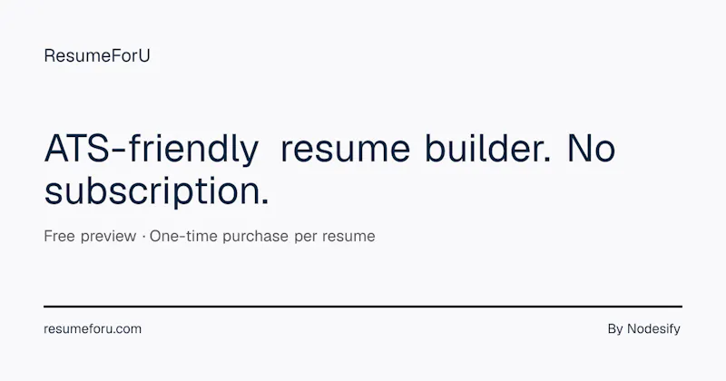 ResumeForU screenshot 1