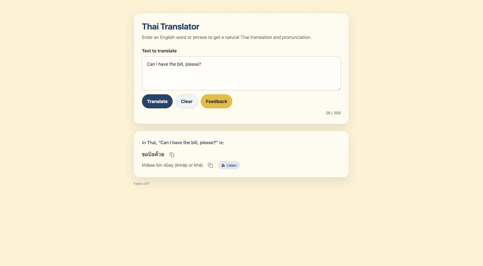 Thai Translator for English Speakers screenshot 2