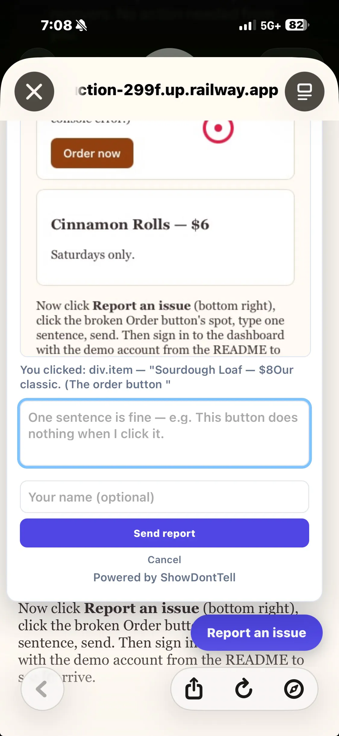 ShowDontTell — visual bug reports gallery image