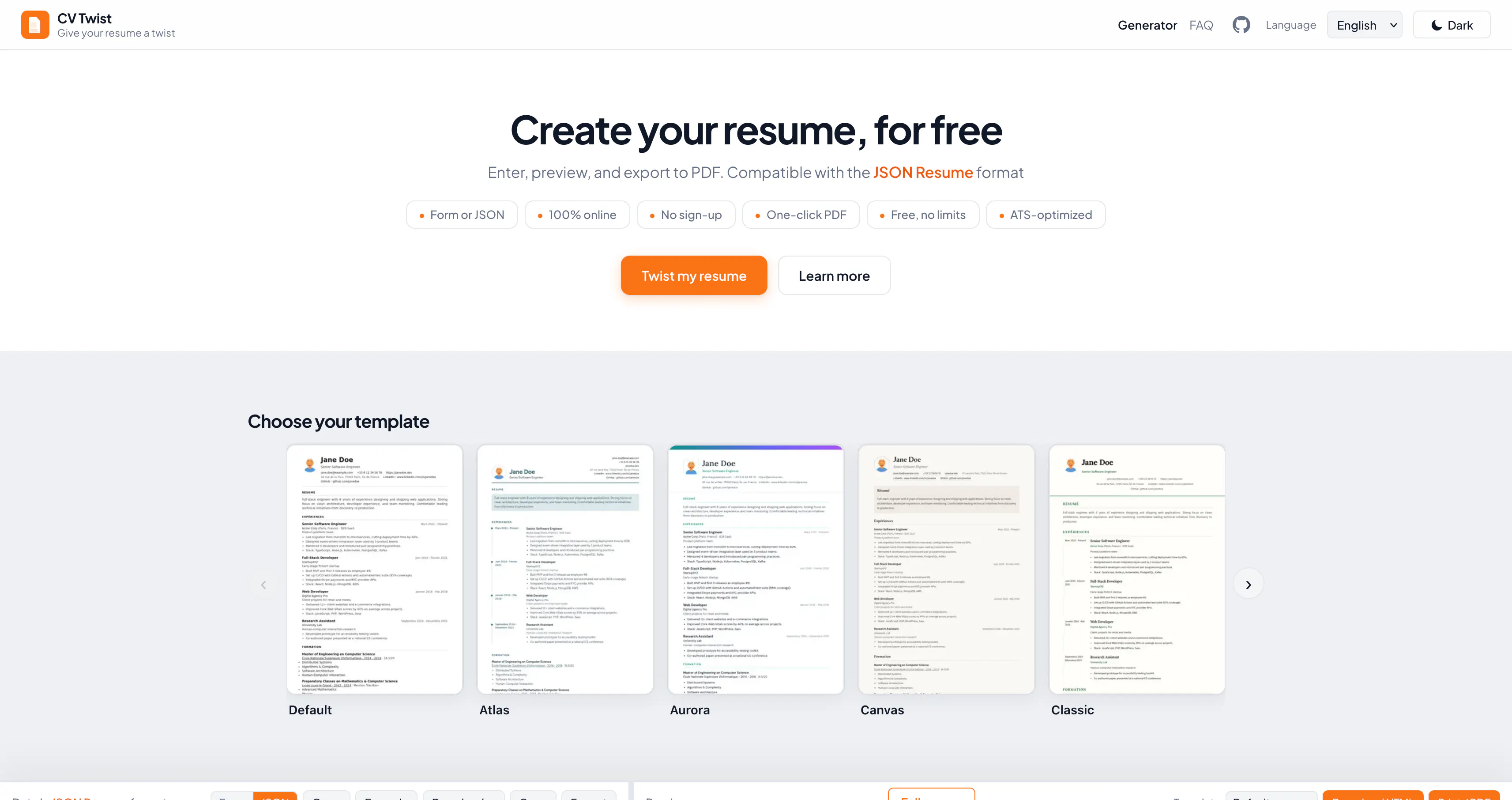 CV Twist screenshot