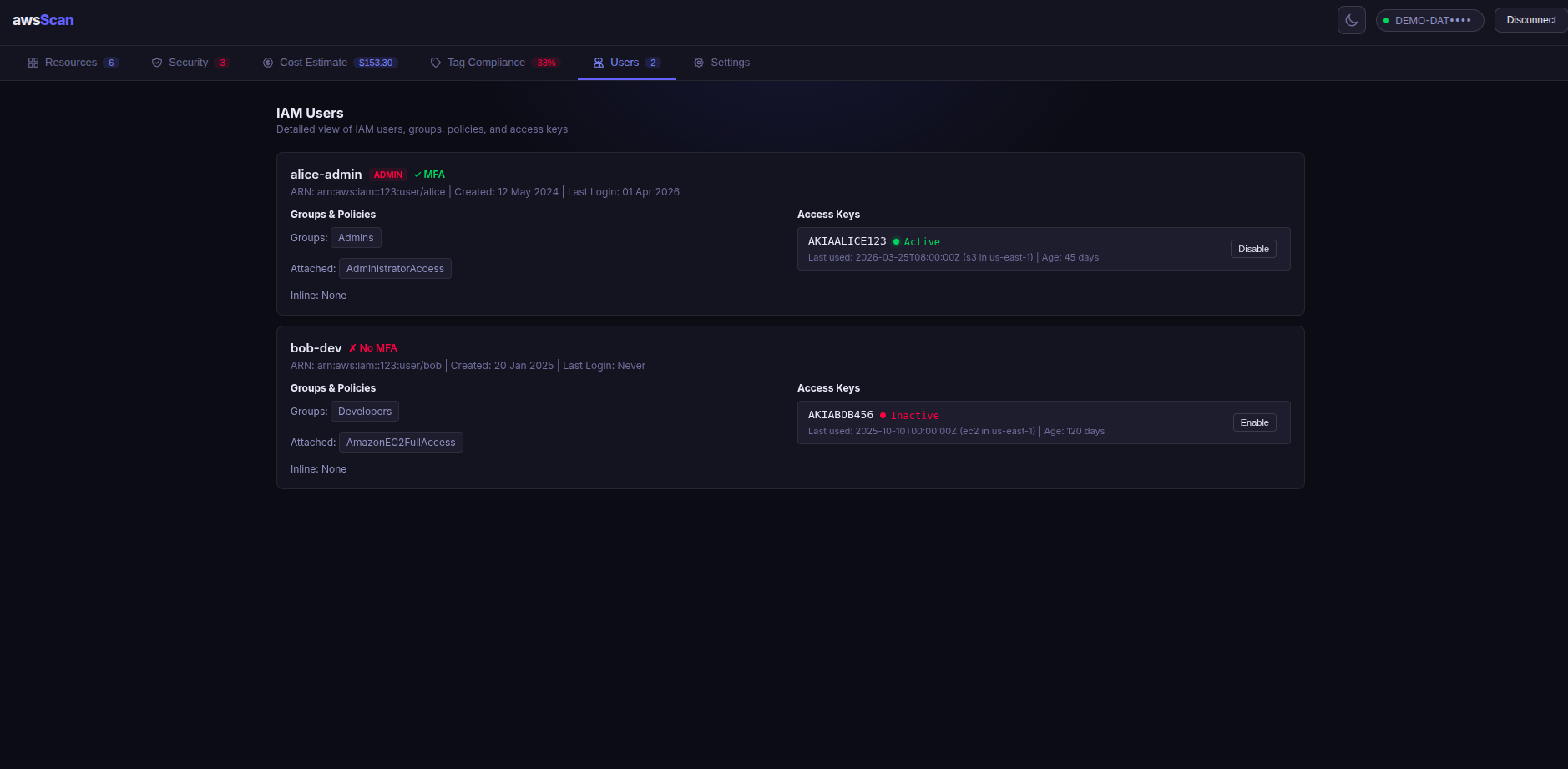 awsScan — AWS Resource Scanner gallery image