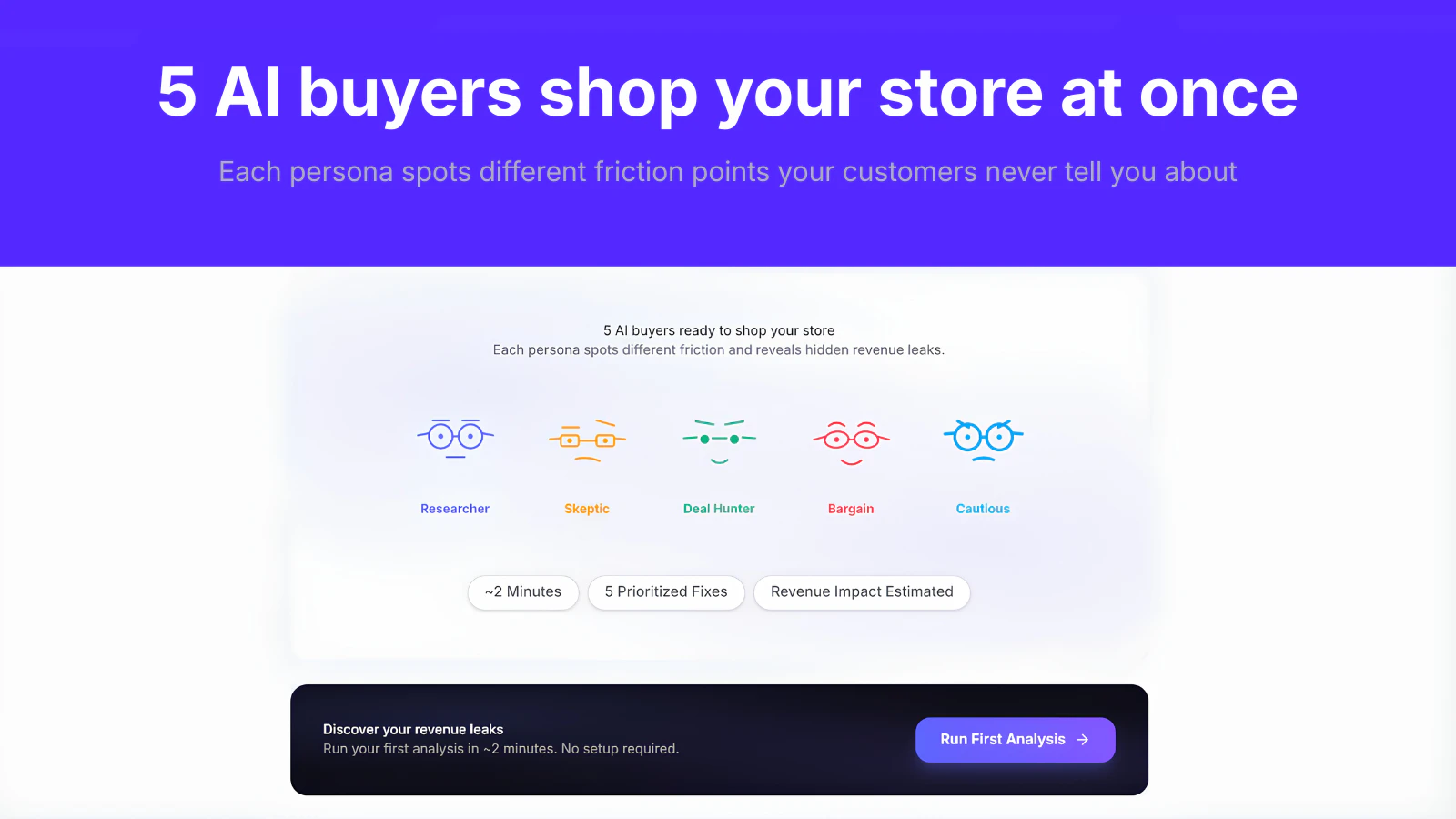 Uservisor — Shopify Revenue Leak Finder screenshot 2