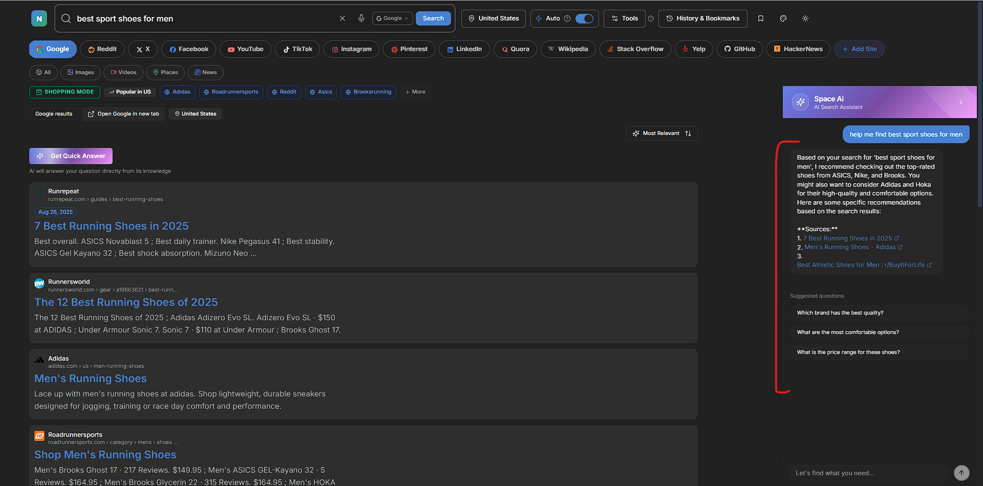 SpaceSearch gallery image