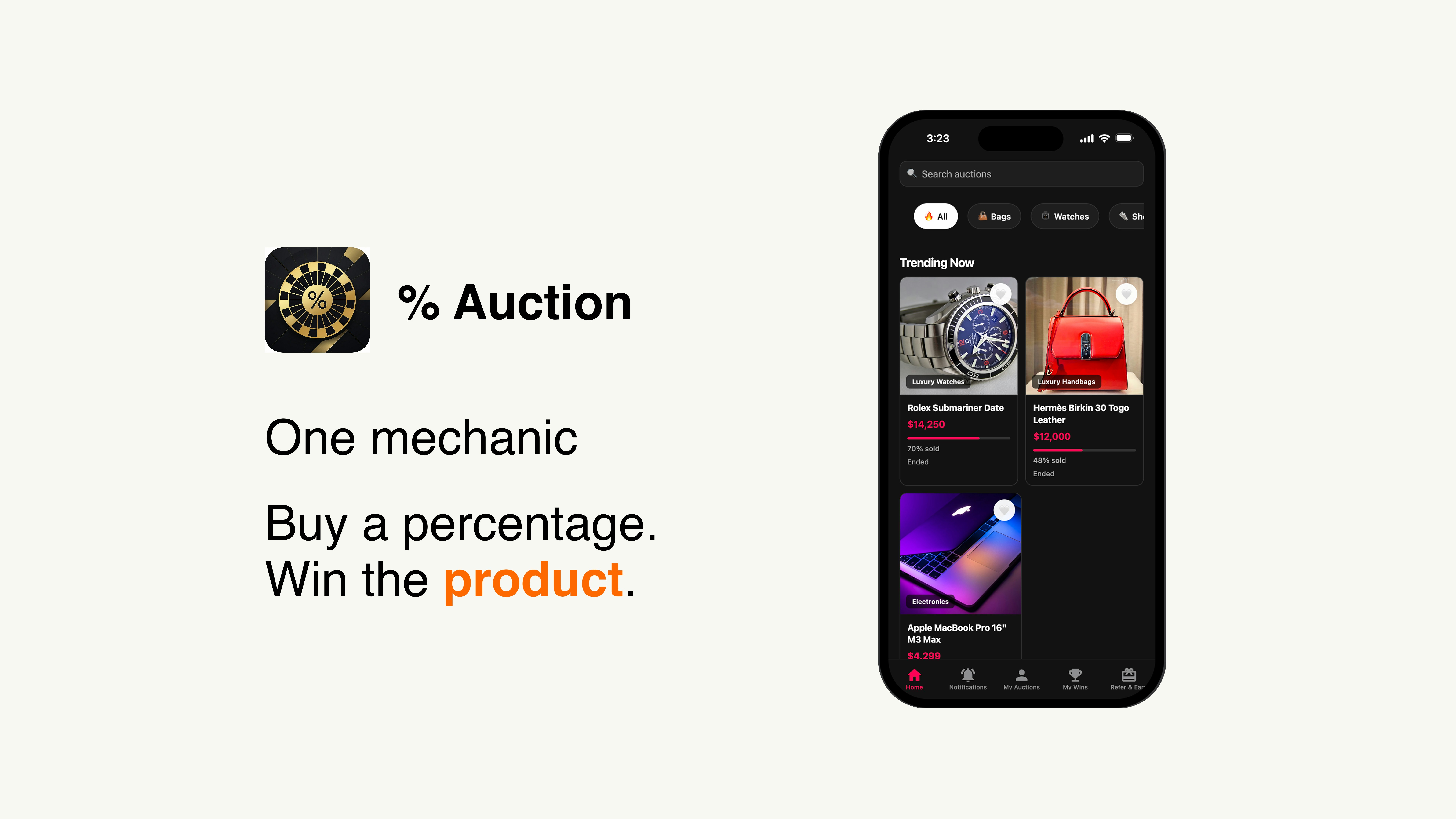 % Percent Auction — Win Luxury Products gallery image