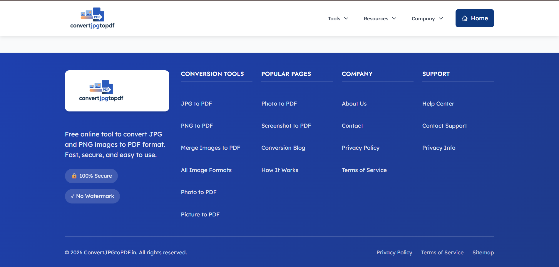 Convert JPG to PDF Online Free - Screenshot 3 showing product features and functionality