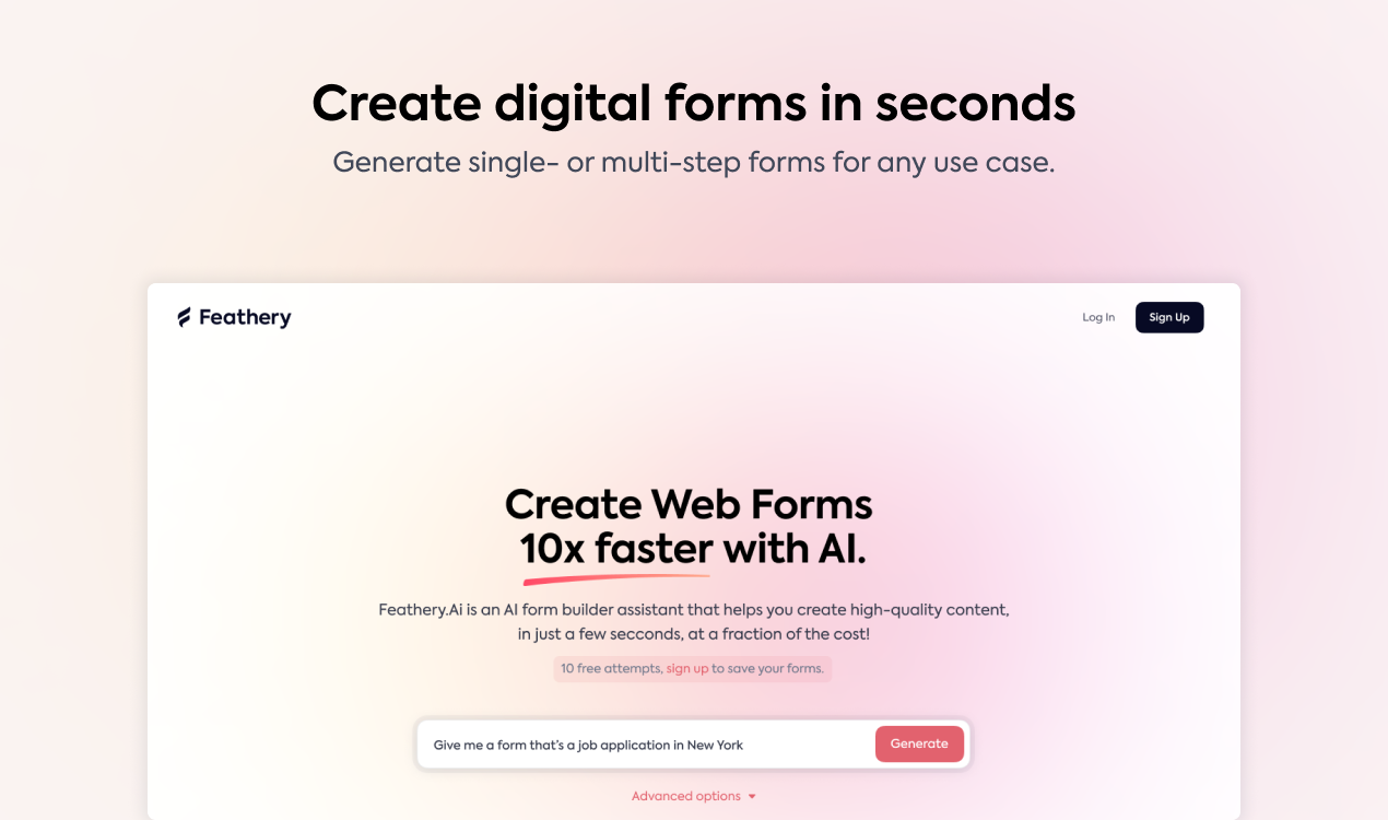 startuptile Feathery AI-Create digital forms 10x faster with AI