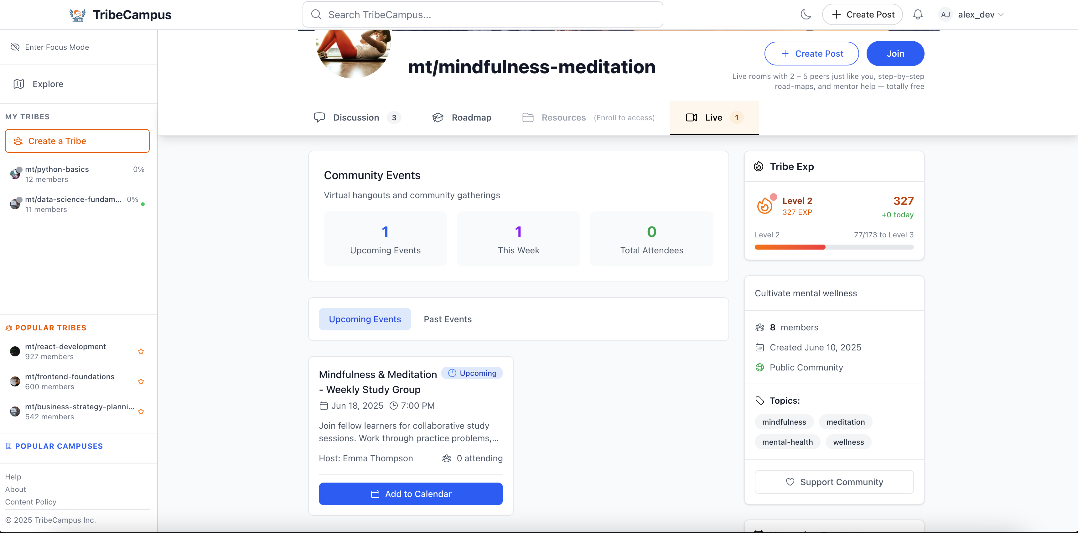 Tribecampus - Een sociaal leerplatform geïnspireerd door Reddit media 9