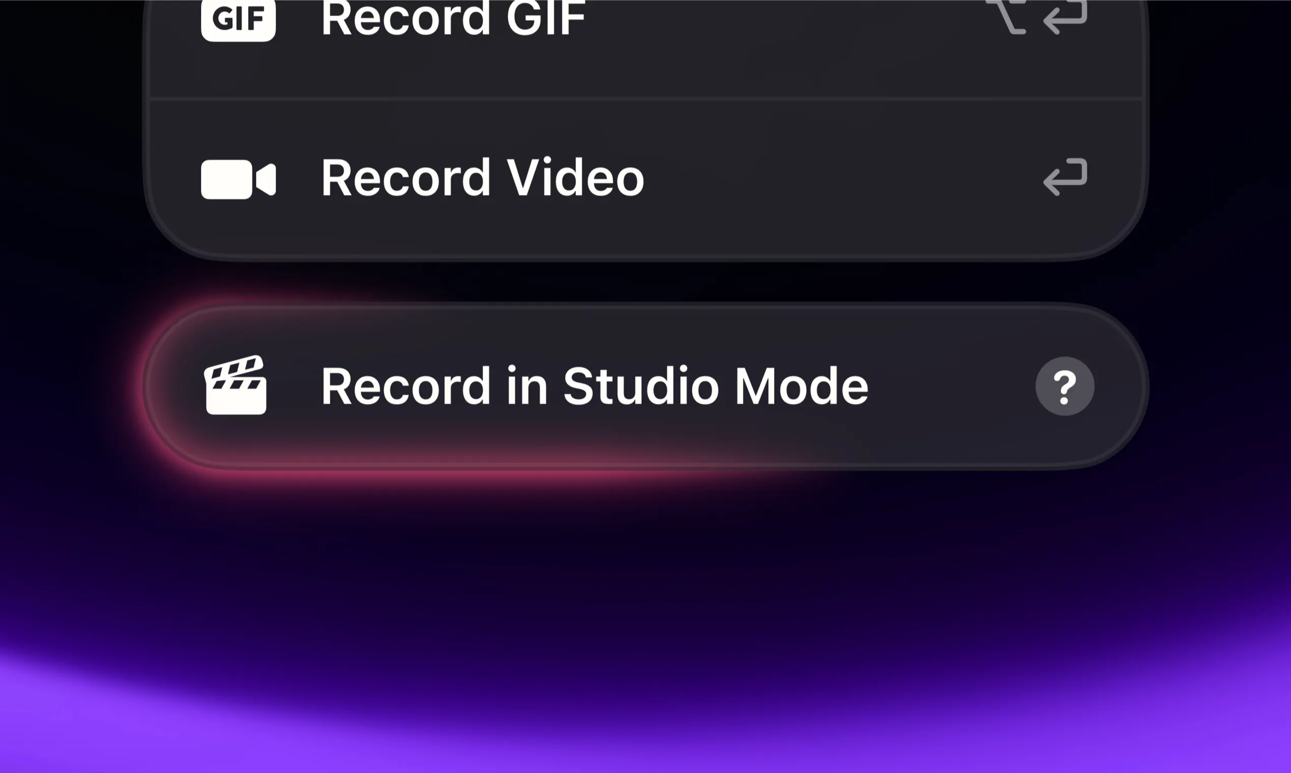 CleanShot 5.0 with Studio Mode gallery image