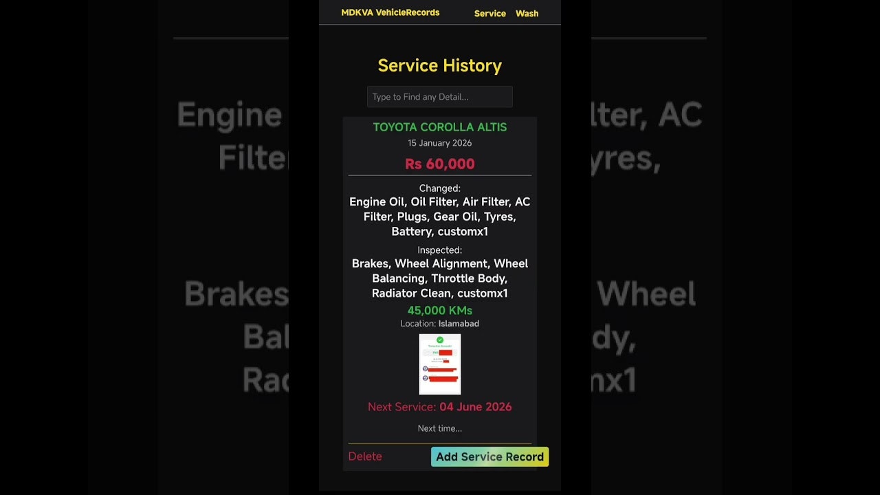 Vehicle Maintenance Tracker gallery image
