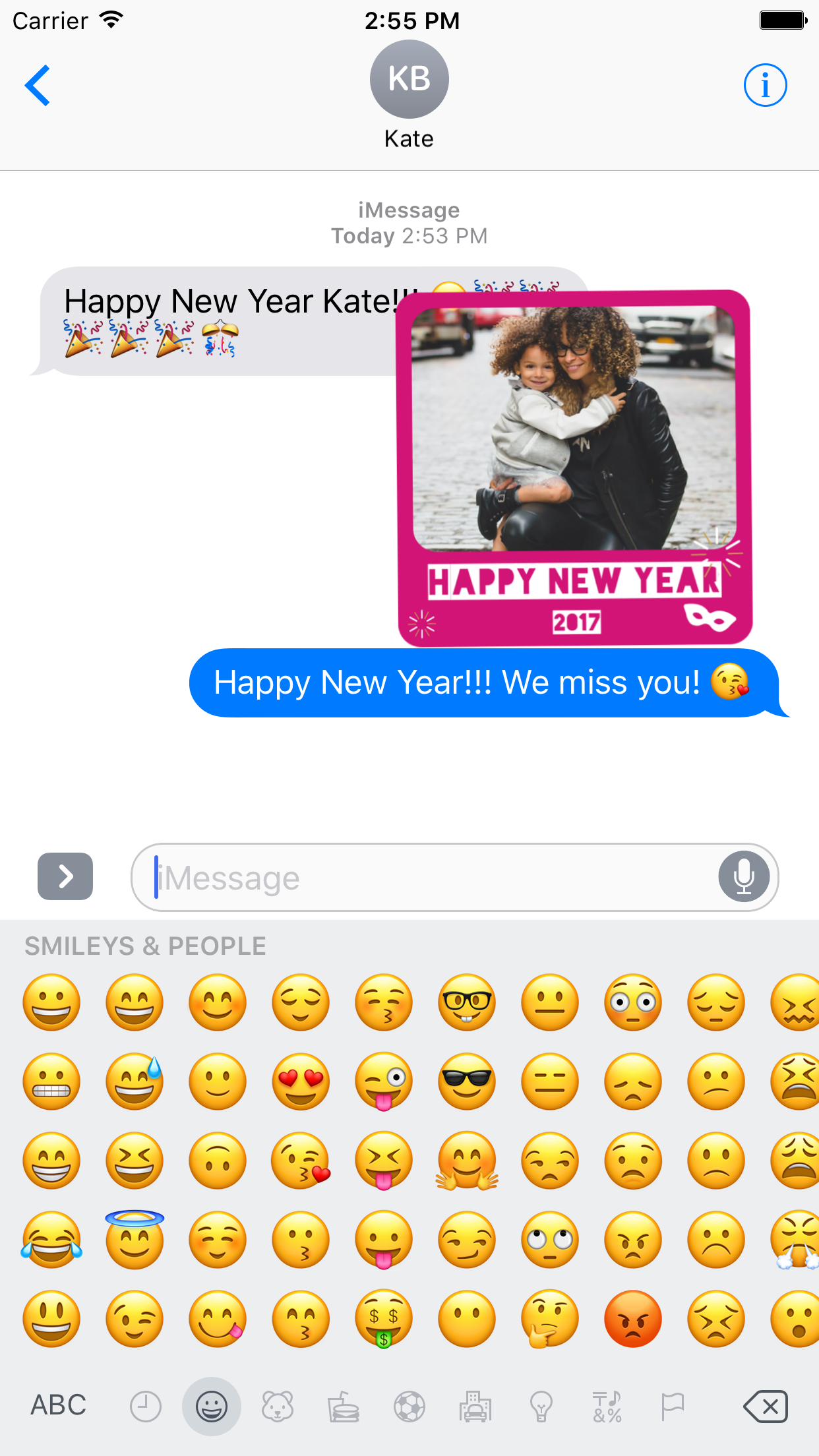 Happy New Year Photo Greeting Stickers for iMessage gallery image