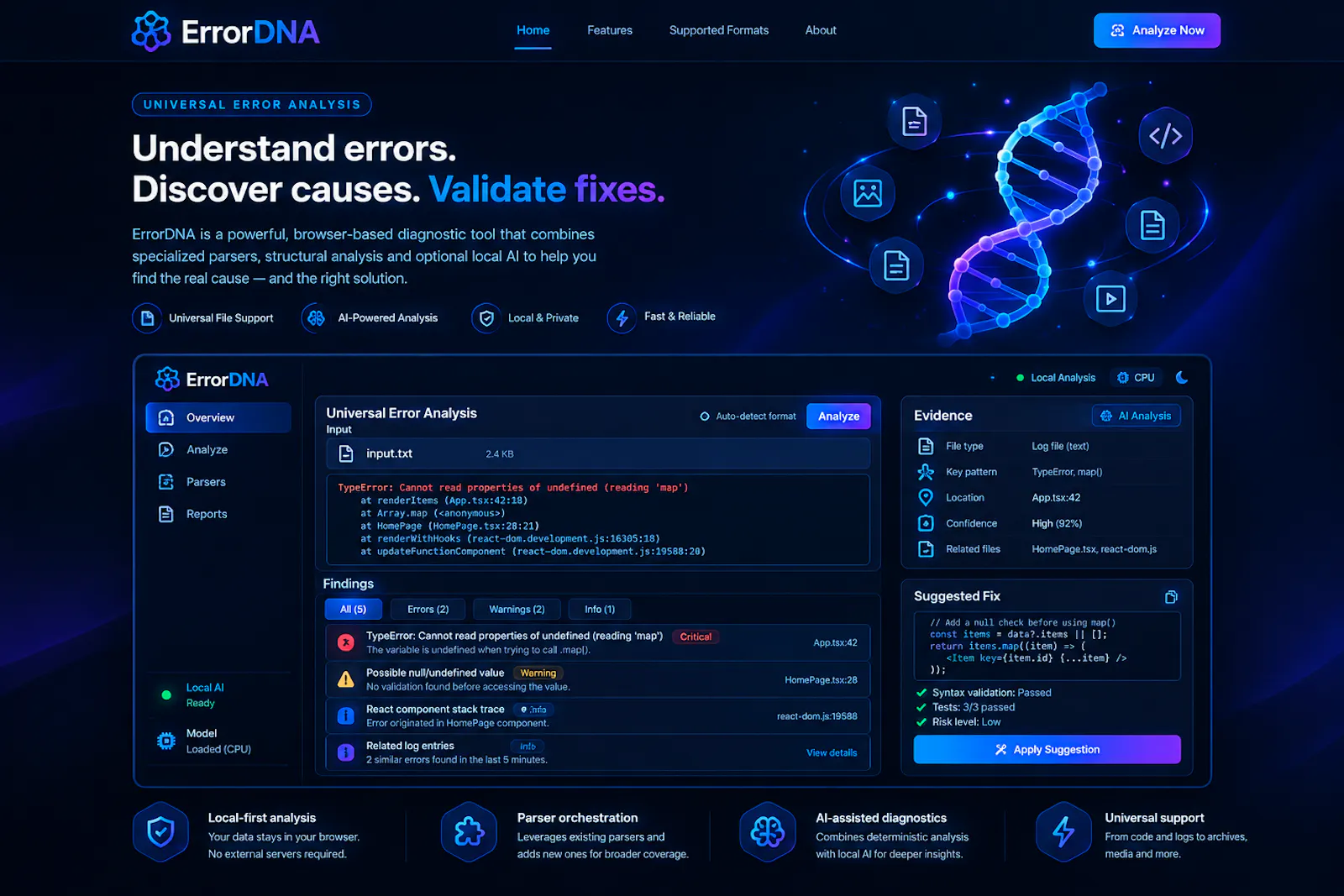 ErrorDNA — Universal Core screenshot 1