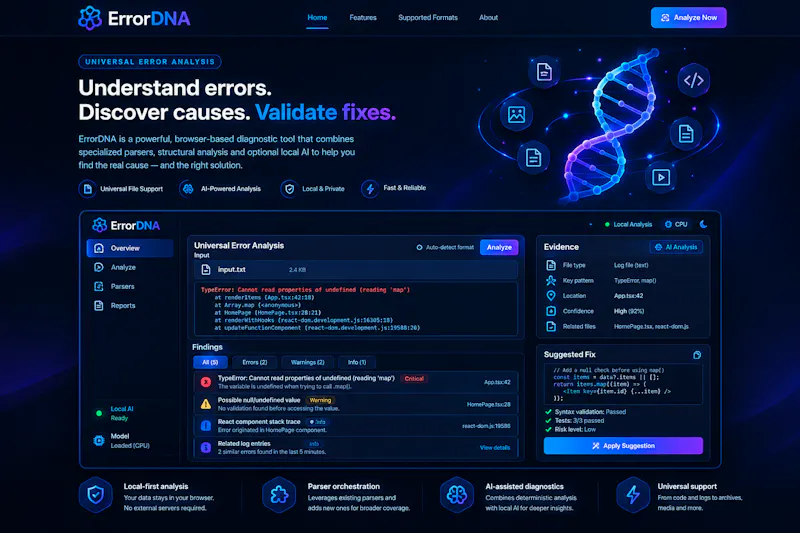 ErrorDNA — Universal Core screenshot 1