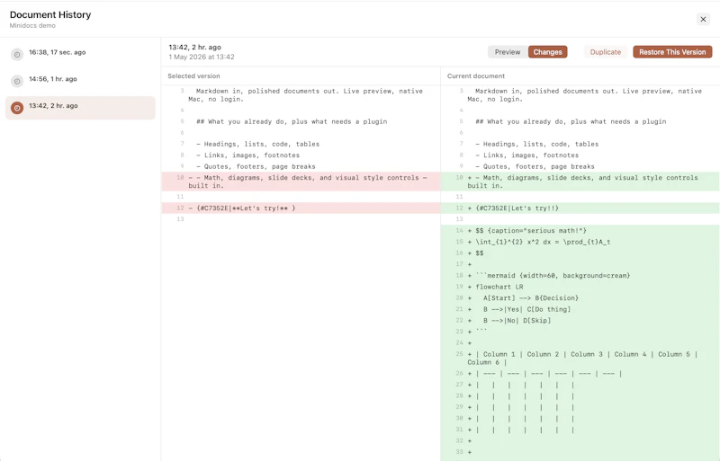 Minidocs screenshot 3