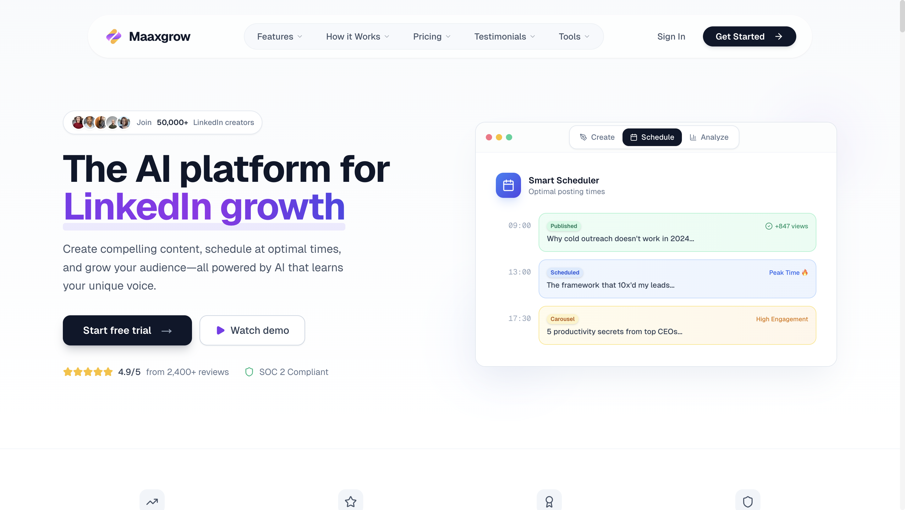 Maaxgrow - Main product screenshot demonstrating key features and user interface