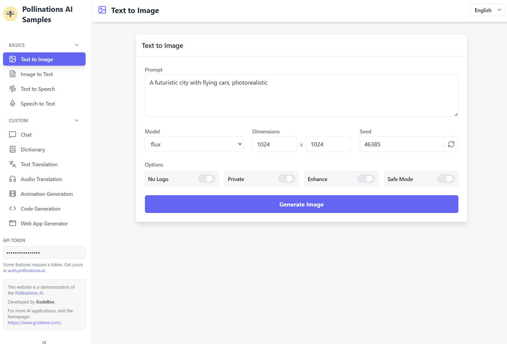 Pollinations AI Samples gallery image