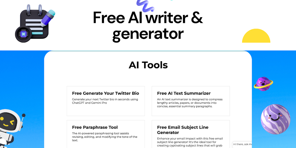 Free AI Writing & Generators Tools