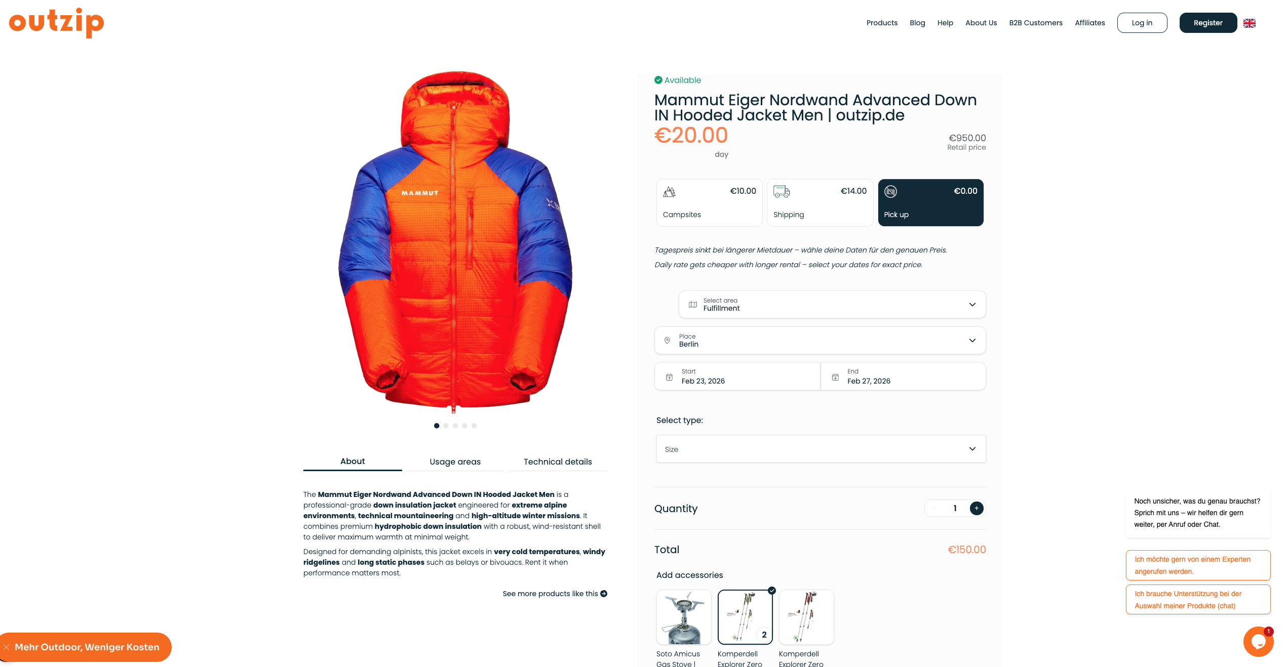 Outzip - Screenshot 2 showing product features and functionality