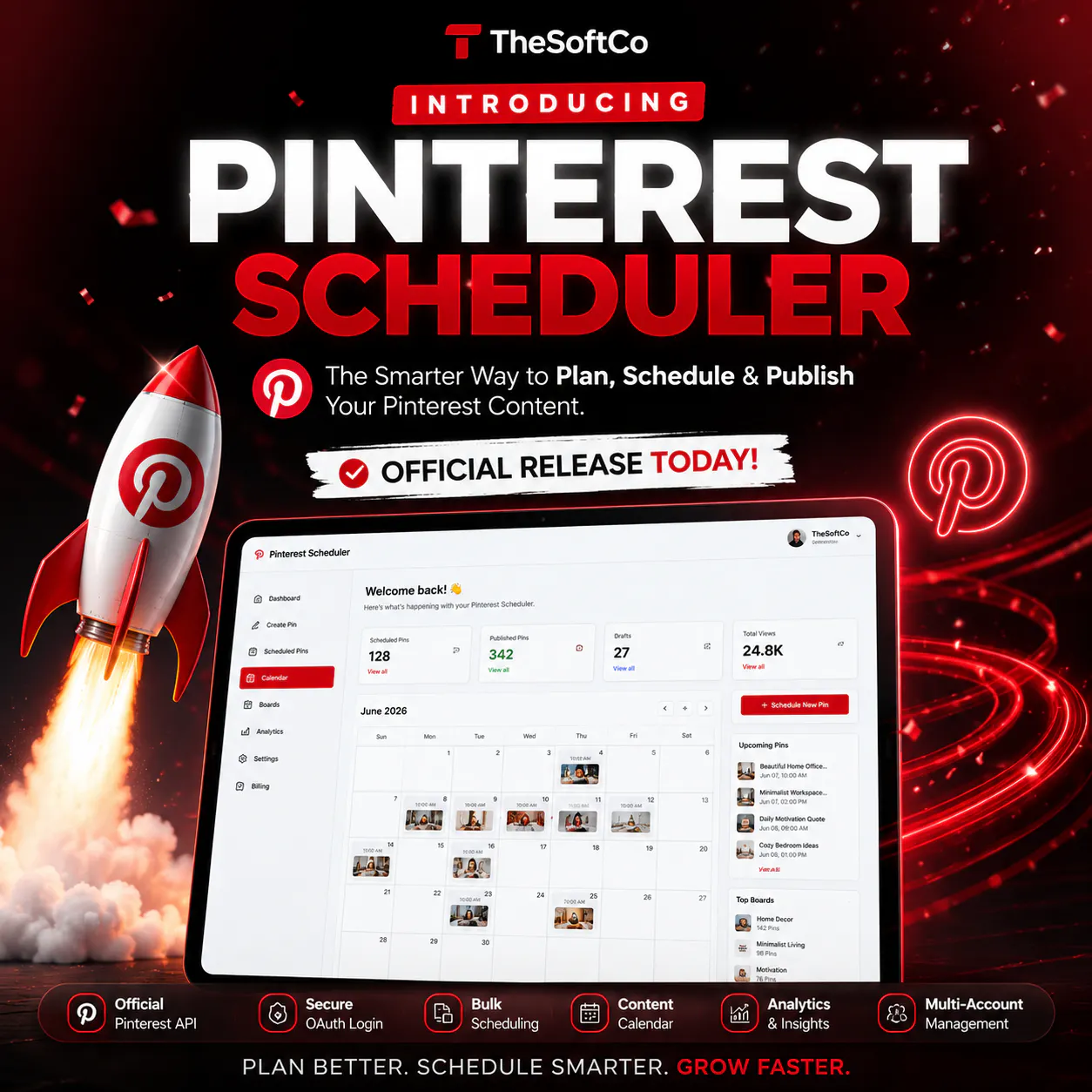 TheSoftCo Pinterest Scheduler