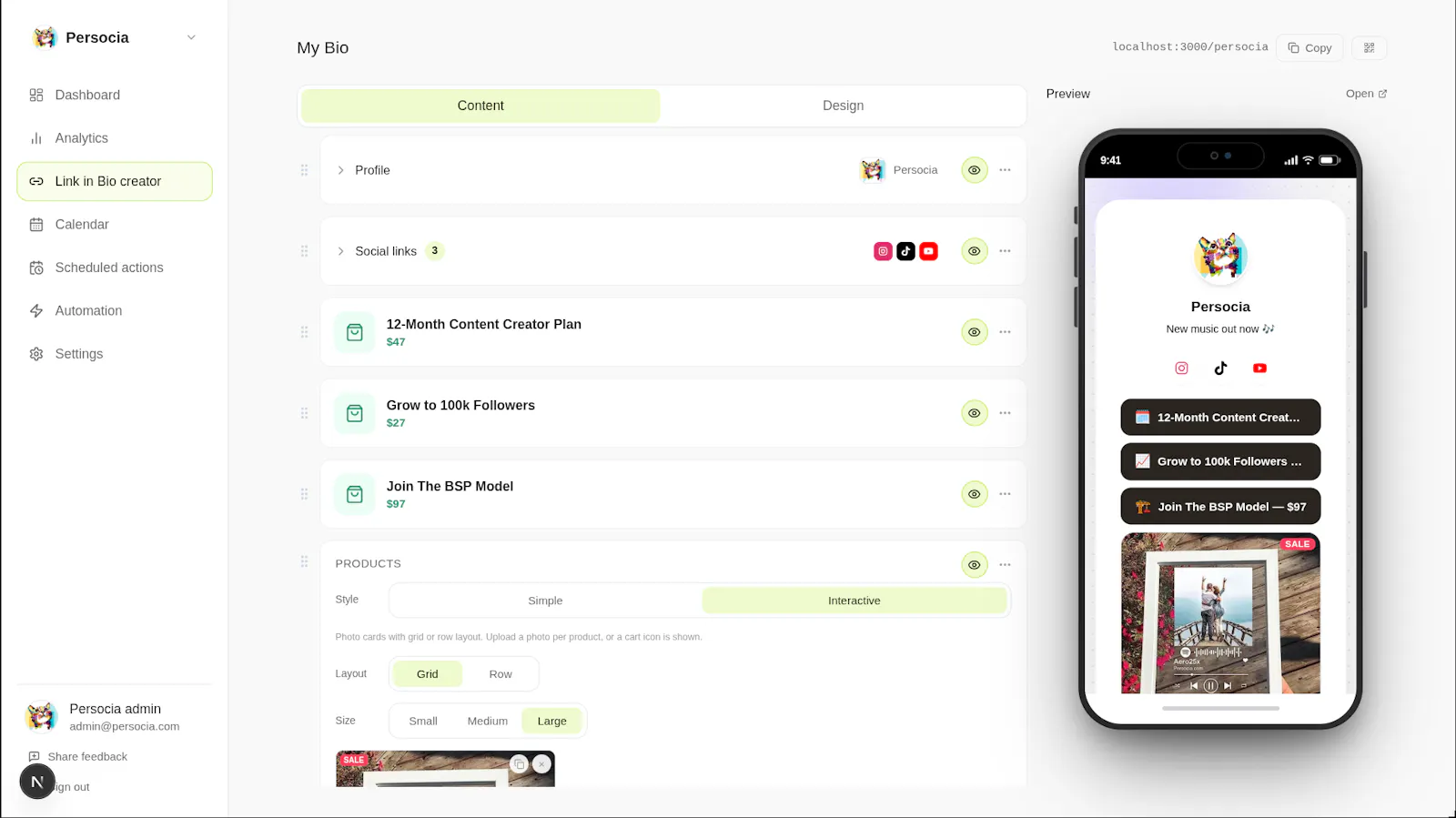 Persocia - bio link that means business screenshot 4