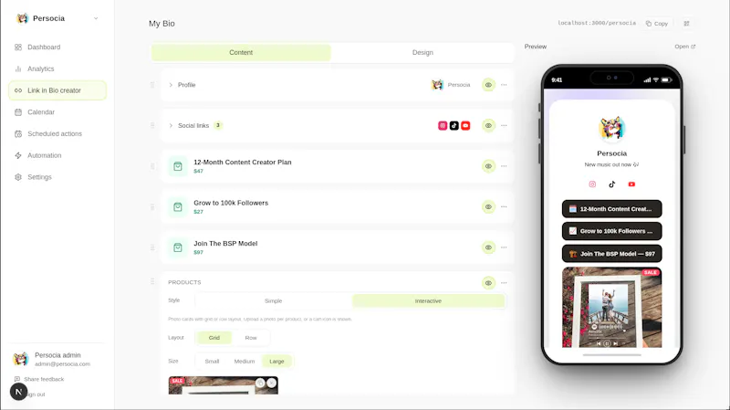 Persocia - bio link that means business screenshot 4