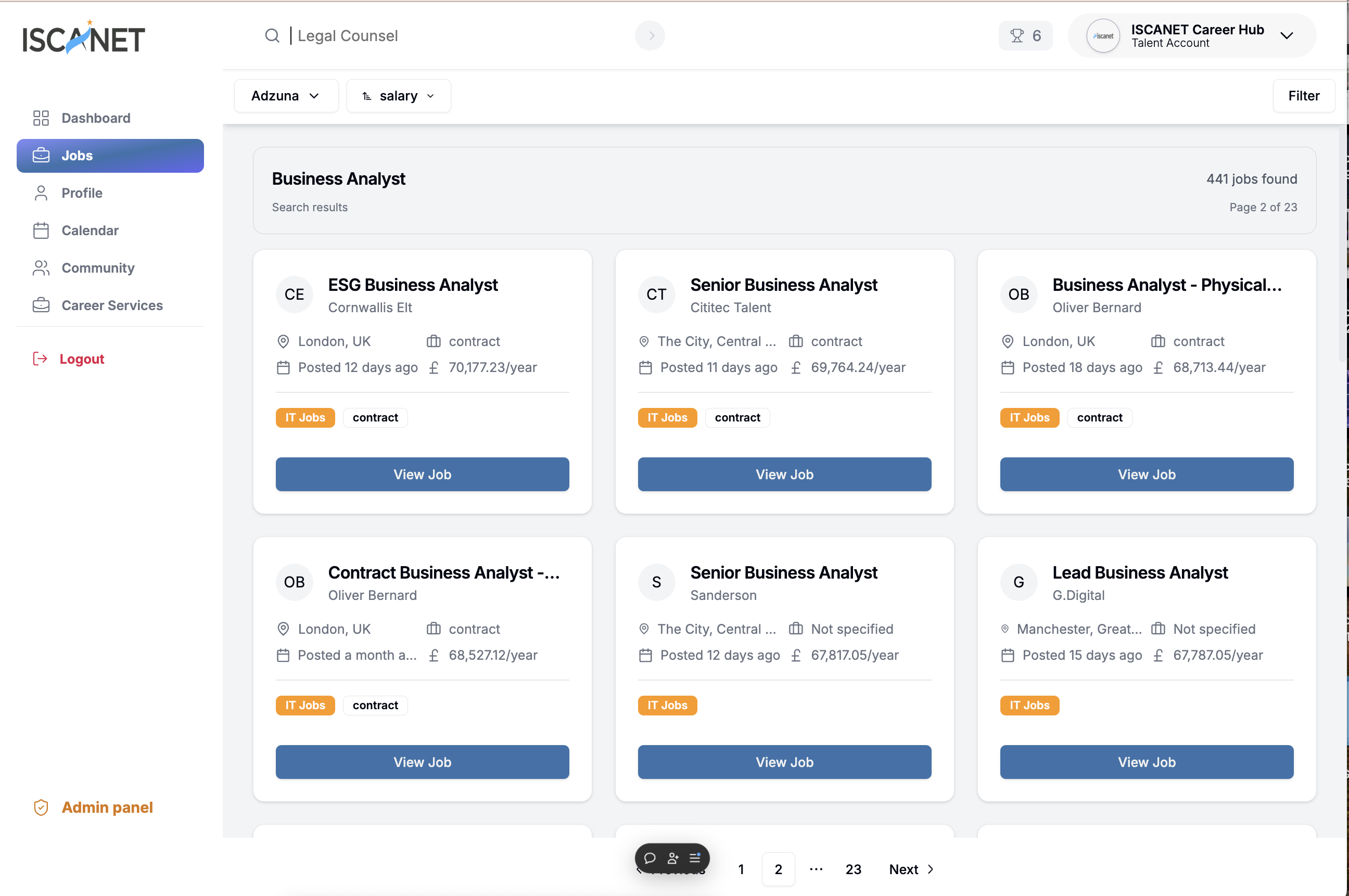 ISCANET Career Hub gallery image