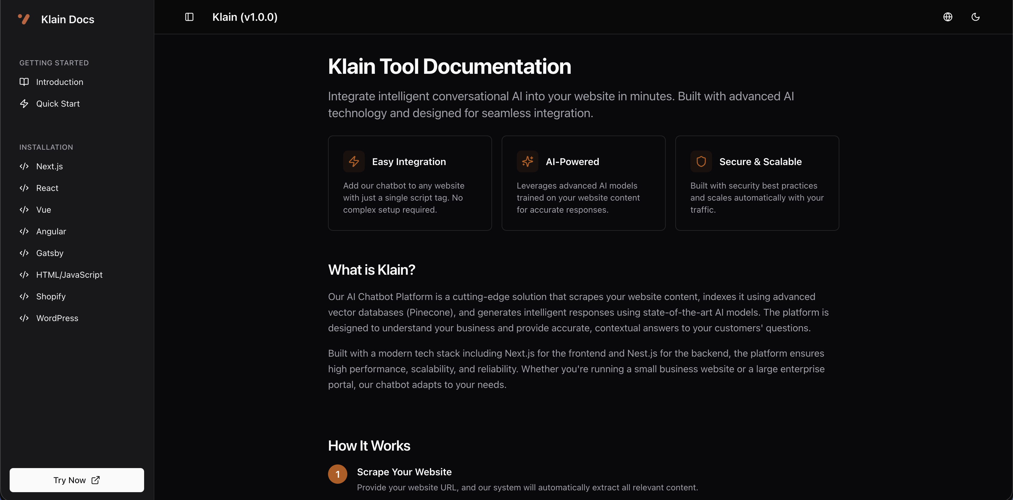 Klain | Lets website talk using AI gallery image