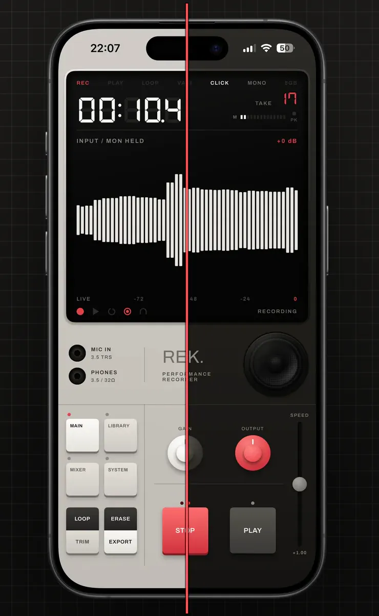 REK. The Performance Recorder