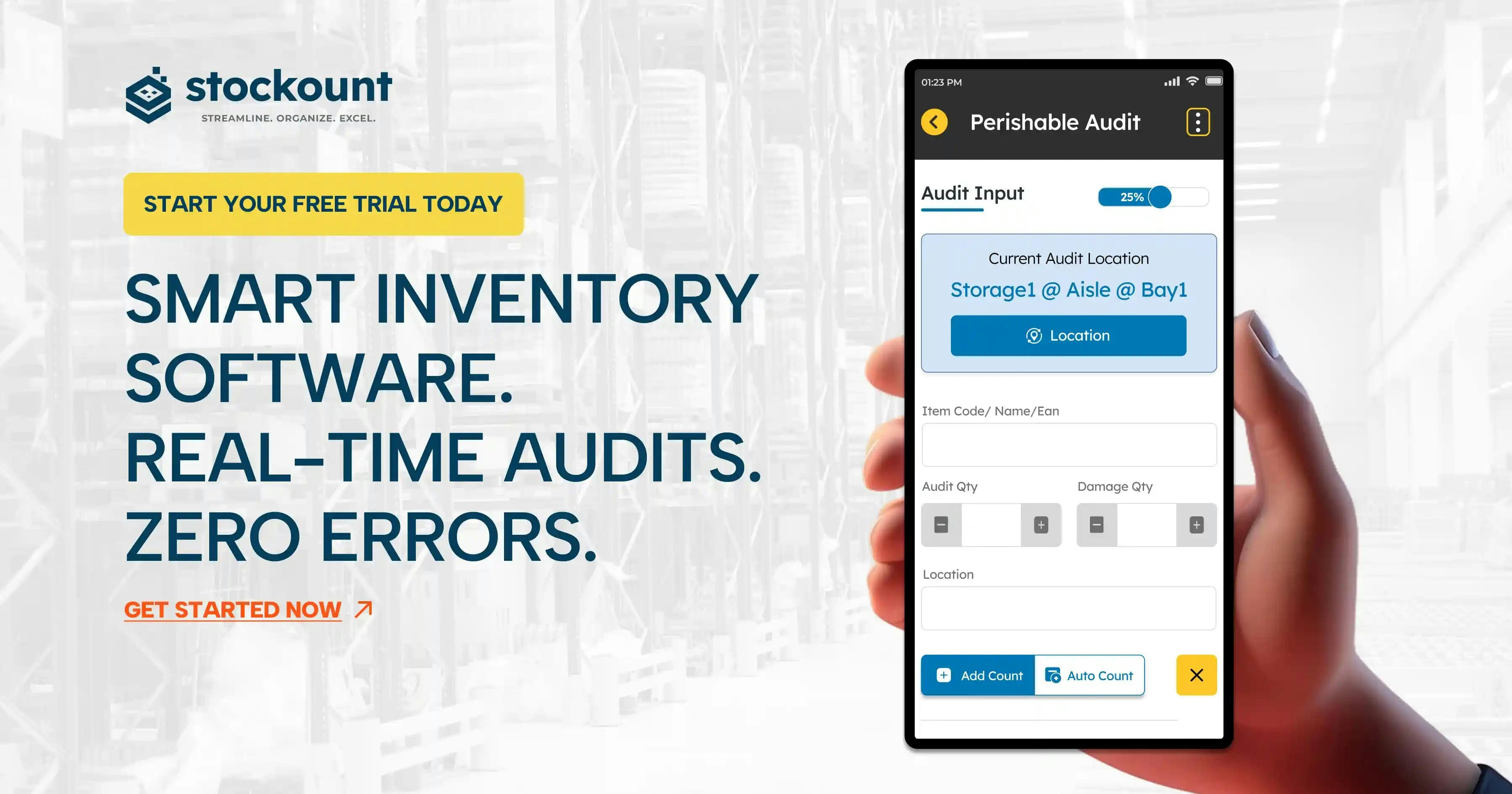 Mídia 1 de Software de auditoria de inventário - teste gratuito - Audite mais inteligente.Economize tempo.Comece livre hoje.