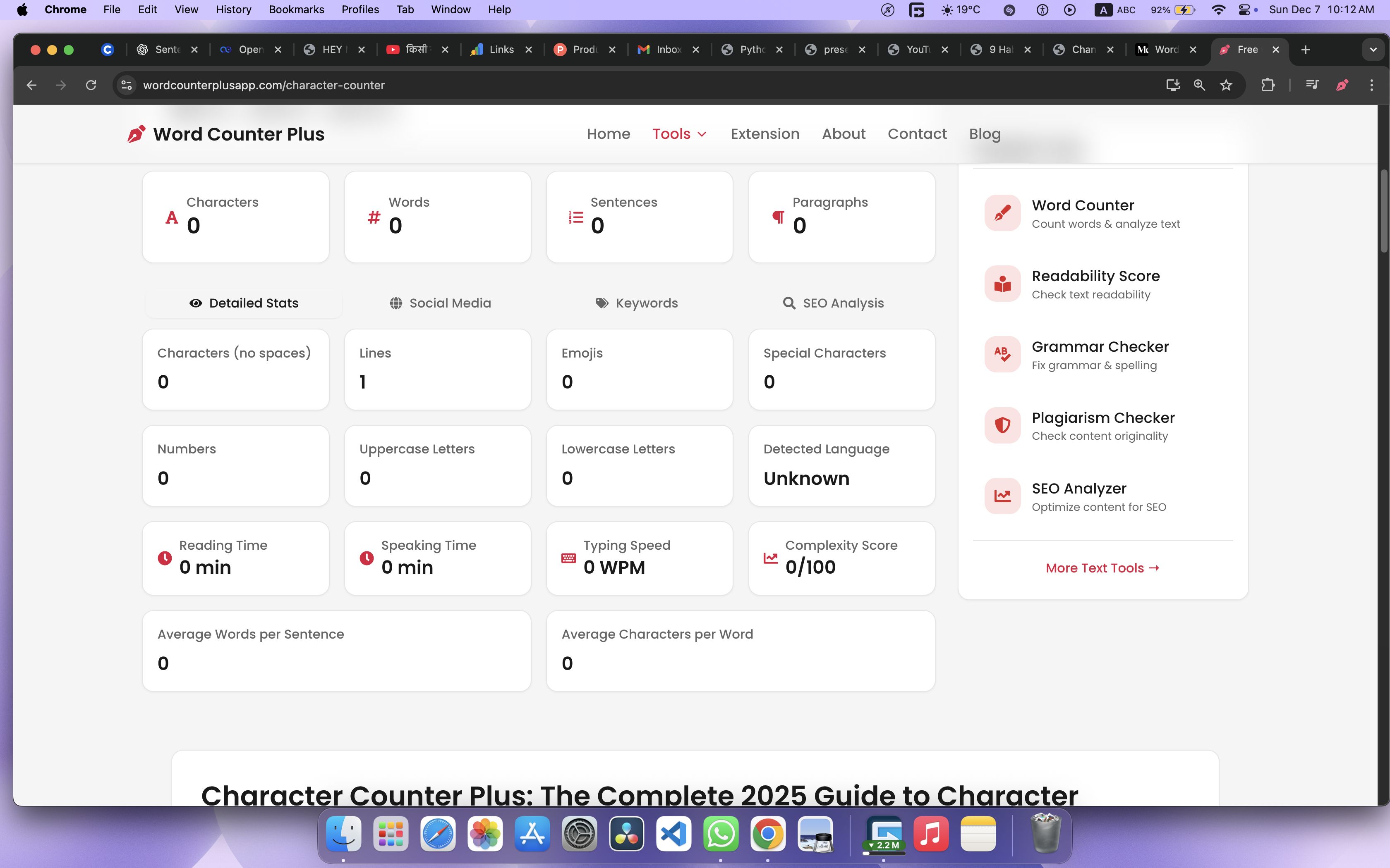 Character Counter by Word Counter Plus - Screenshot 3 showing product features and functionality